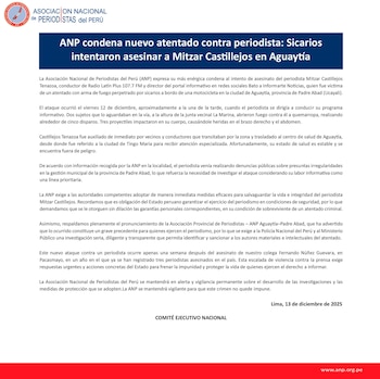 Comunicado ANP