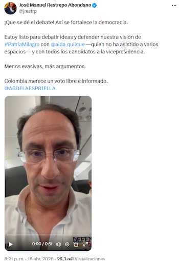 José Manuel Restrepo resaltó participación ciudadana y pidió confrontar ideas en campaña - crédito @jrestrp/X