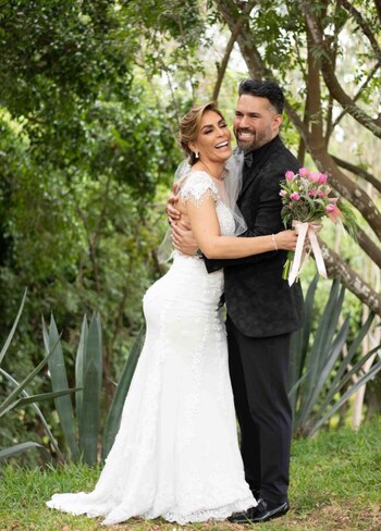 Evelyn Vela llegó al altar en marzo del 2021.