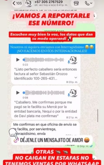 Camila, hija de Yeison Jiménez, alertó sobre presuntas estafas que usarían el nombre del Criadero La Cumbre - crédito @camijemz__/ Instagram