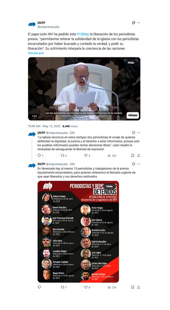 Los mensajes del Sindicato Nacional