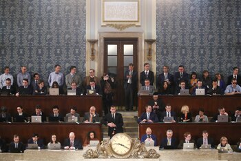 La prensa durante el discurso