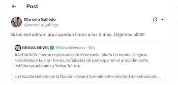 El país entero exige justicia y las voces de los famosos se suman a la petición - crédito Marcela Gallego / X