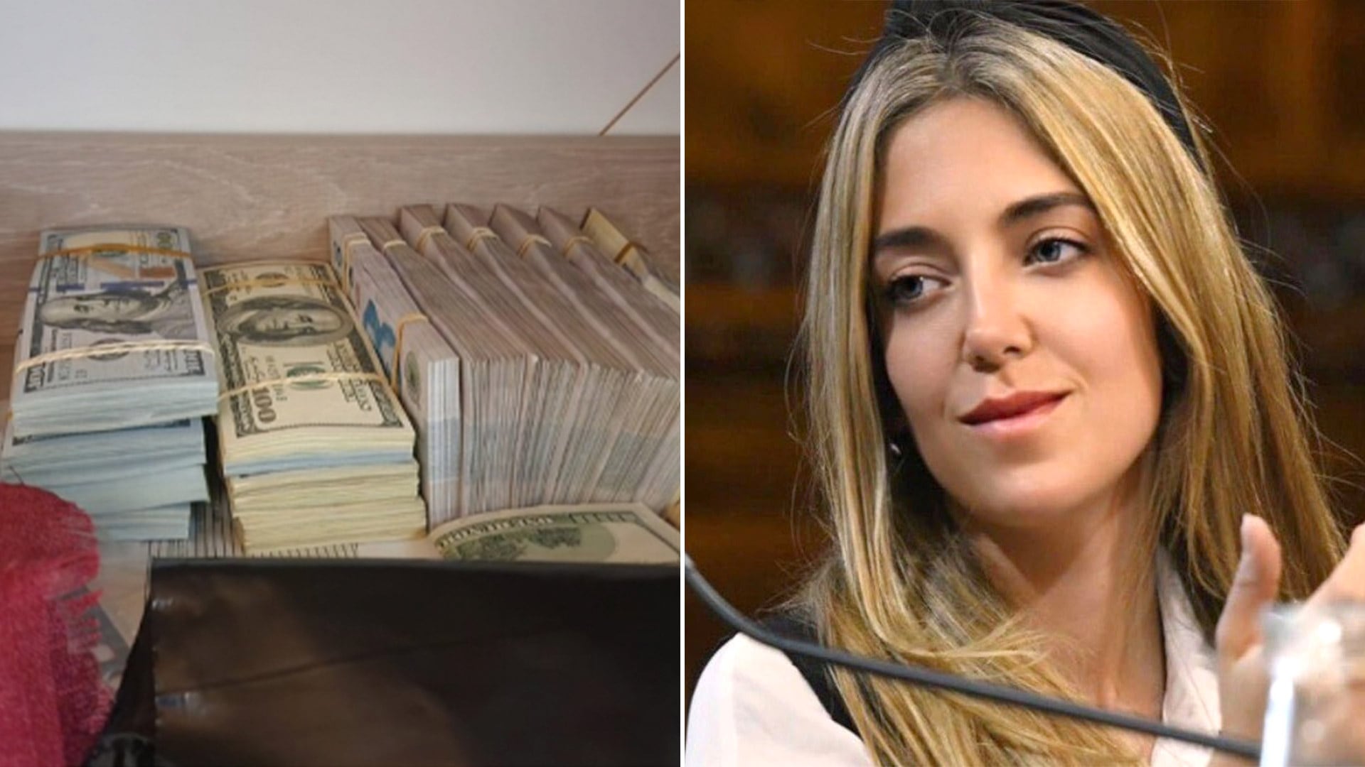 Ornella Calvete y el dinero hayado en su departamento (Imagen Ilustrativa Infobae)