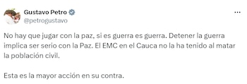 La contundente declaración del presidente