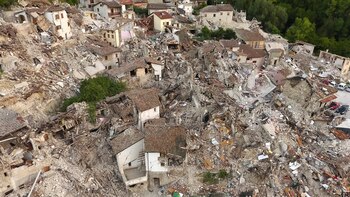 Vista aérea del terremoto ocurrido