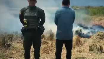 Un hombre que adelantaba quemas agrícolas en medio de la crisis por los incendios en el Huila fue capturado por la Policía: esta es la condena que podría recibir
