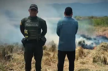 La Policía Nacional confirmó en Palermo, Huila, la primera captura por quemas ilegales en medio de la crisis ambiental que afecta varias regiones del país - crédito Policía Neiva