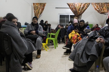 Centro de refugio en Aleppo