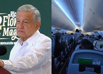 “¡Es un mentiroso!”, reclamó una mujer a AMLO durante su vuelo a Mérida (Foto: Especial)
