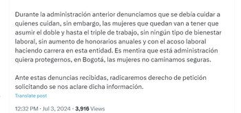 Heidy Sánchez critica la gestión