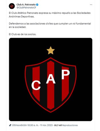 Los clubes se expresaron contra las Sociedades Anónimas