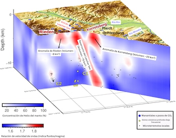 Mapa 3D del subsuelo volcánico