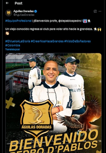 Así realizó el anuncio el