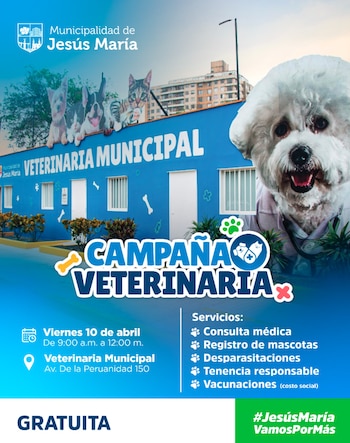 La campaña comienza a partir de las 9 horas - Créditos: Municipalidad de Jesús María.