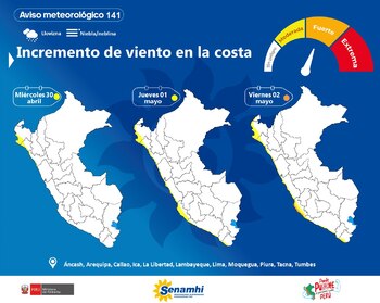 Gráfico del Senamhi.