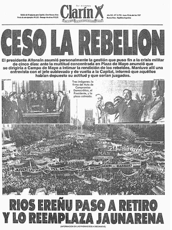 La tapa de Clarín del