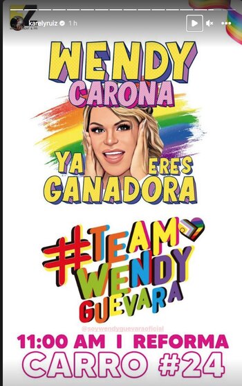 karely ruiz apoyará a Wendy