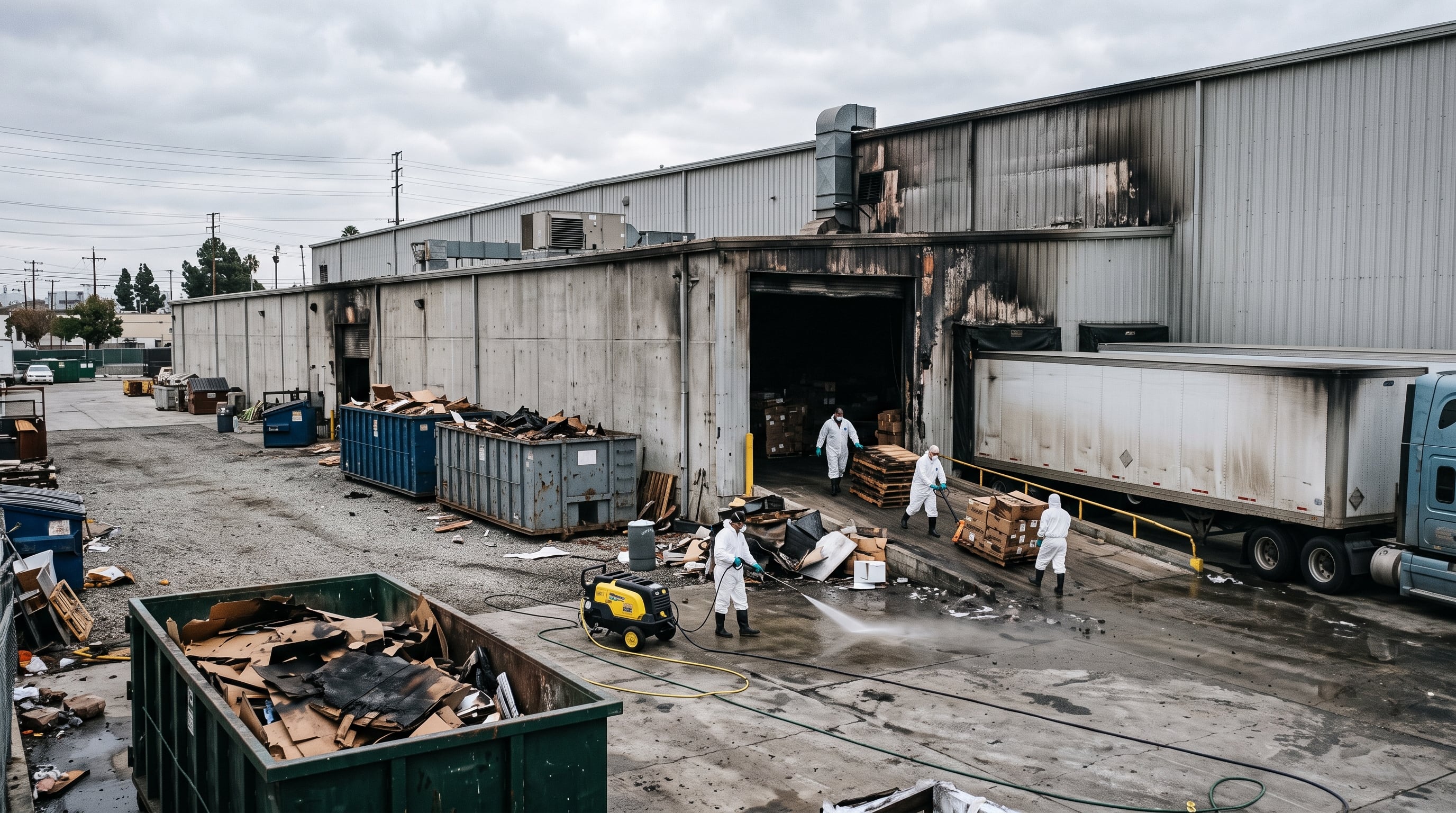 Lineage Logistics retiró millones de libras de comida podrida del depósito incendiado de Boyle Heights en Los Ángeles, según confirmaron reguladores del aire del sur de California (Imagen Ilustrativa Infobae)