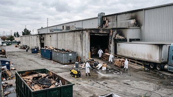 Tras dos meses de olores y plagas, retiran millones de libras de comida podrida de un depósito en barrio latino de Los Ángeles