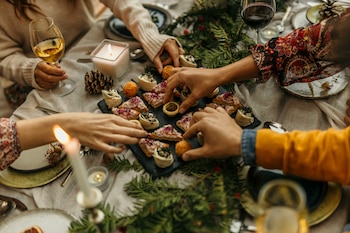 Entrantes en la mesa de