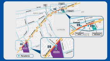 Mapa de los nuevos paraderos