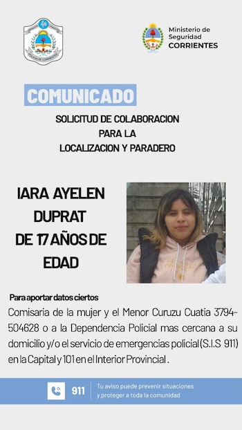 Desde el viernes que es buscada en Curuzú Cuatiá