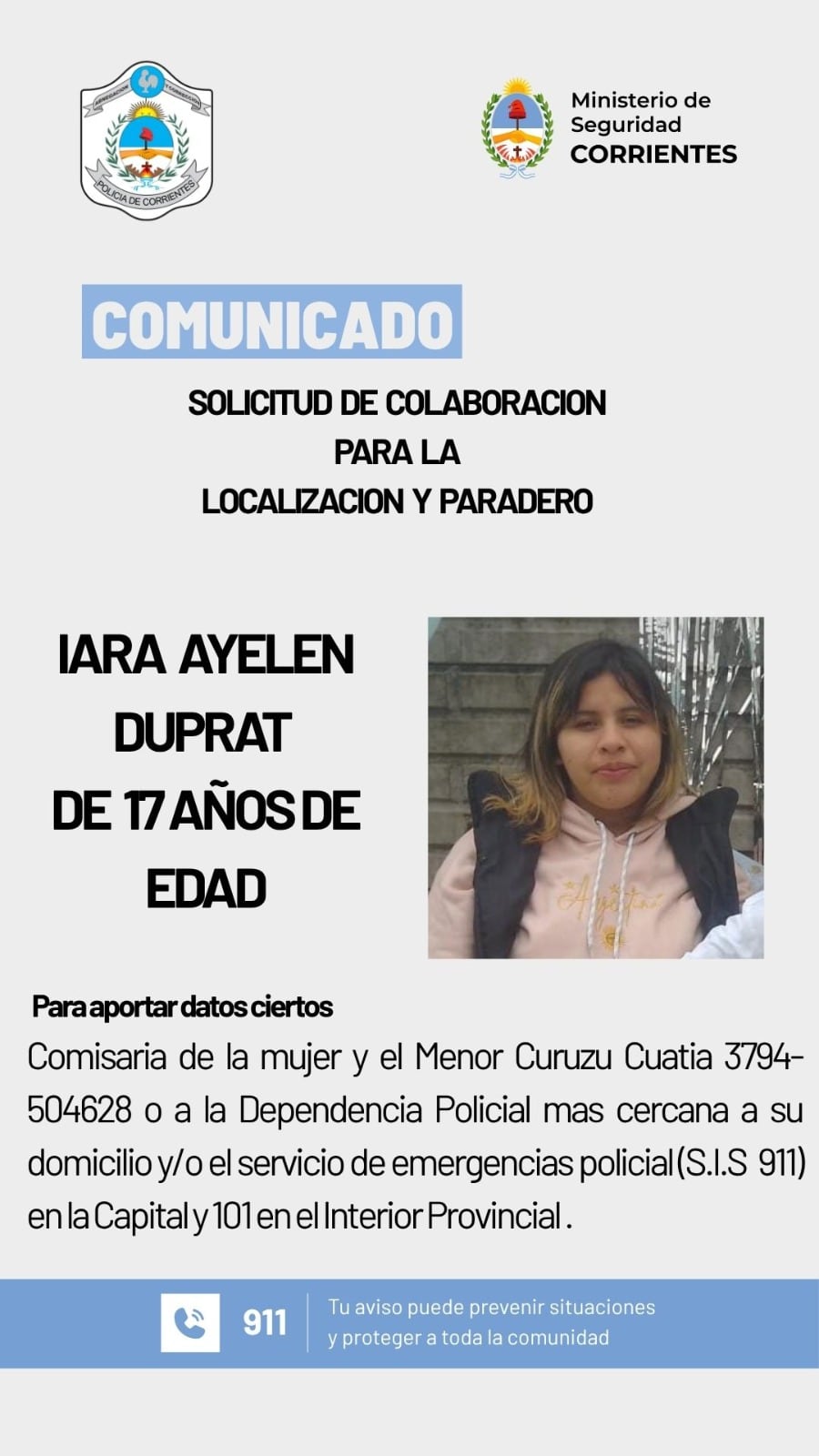 Desde el viernes que es buscada en Curuzú Cuatiá