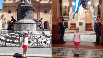 Luisina, durante su recorrida por