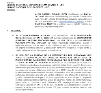 Tacha contra Luis Durán