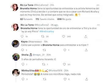 Usuarios criticaron a Brunella Horna.