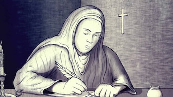 Con sus cartas y conb