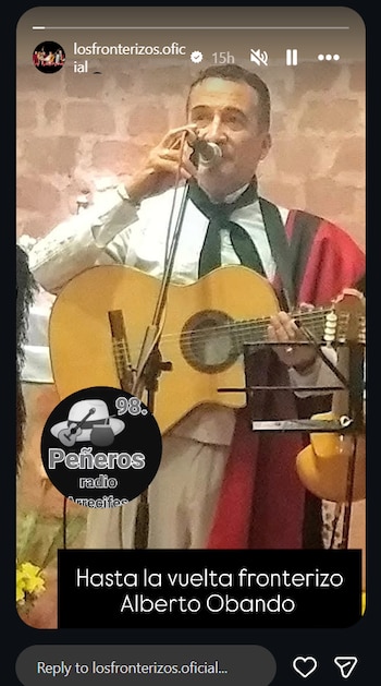 El comunicado de Los Fronterizos destacó la voz, el compromiso y la trayectoria de Alberto José Ovando dentro del conjunto
