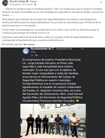 Ricardo Zúñiga denunció amenazas antes de su asesinato por señalamientos sobre el gobierno local en Tehuitzingo. (Facebook)