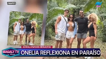 Alejandra Baigorria, Onelia Molina e Mario Irivarren seguem direções diferentes após a premiação, disse Magaly. Captação: Magaly TV La Firme.