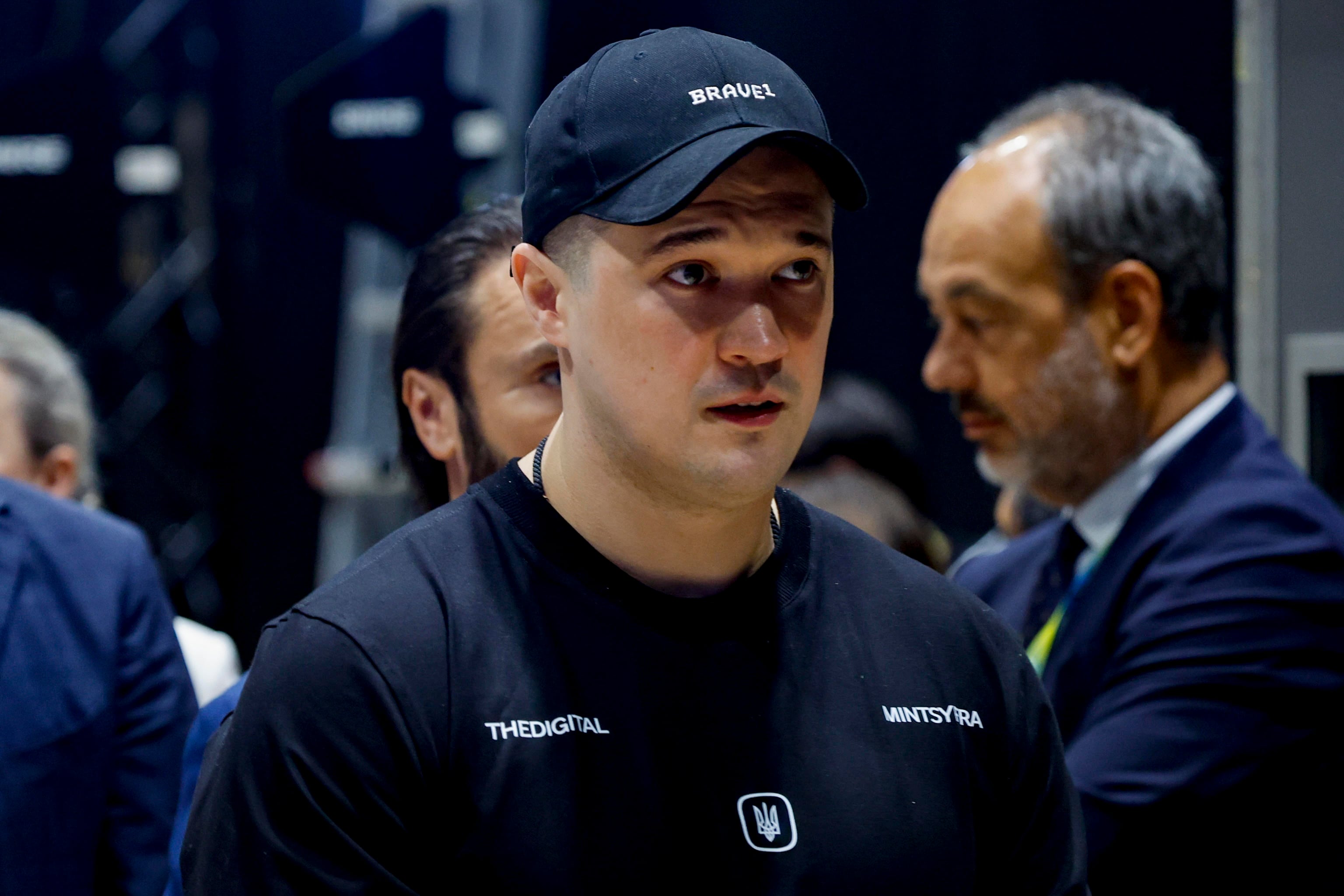 Foto del ex ministro ucraniano de Transformación Digital, Mijailo Fedorov, en una rueda de prensa en la Conferencia de Recuperación de Ucrania 2025, en Roma (Italia), el 11/07/2025.- EFE/EPA/FABIO FRUSTACI
