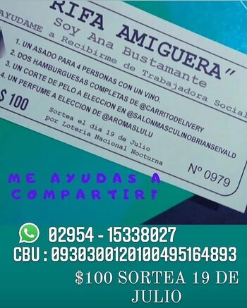 La rifa amiguera que organizó