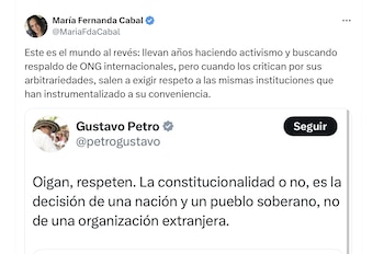 La senadora María Fernanda Cabal