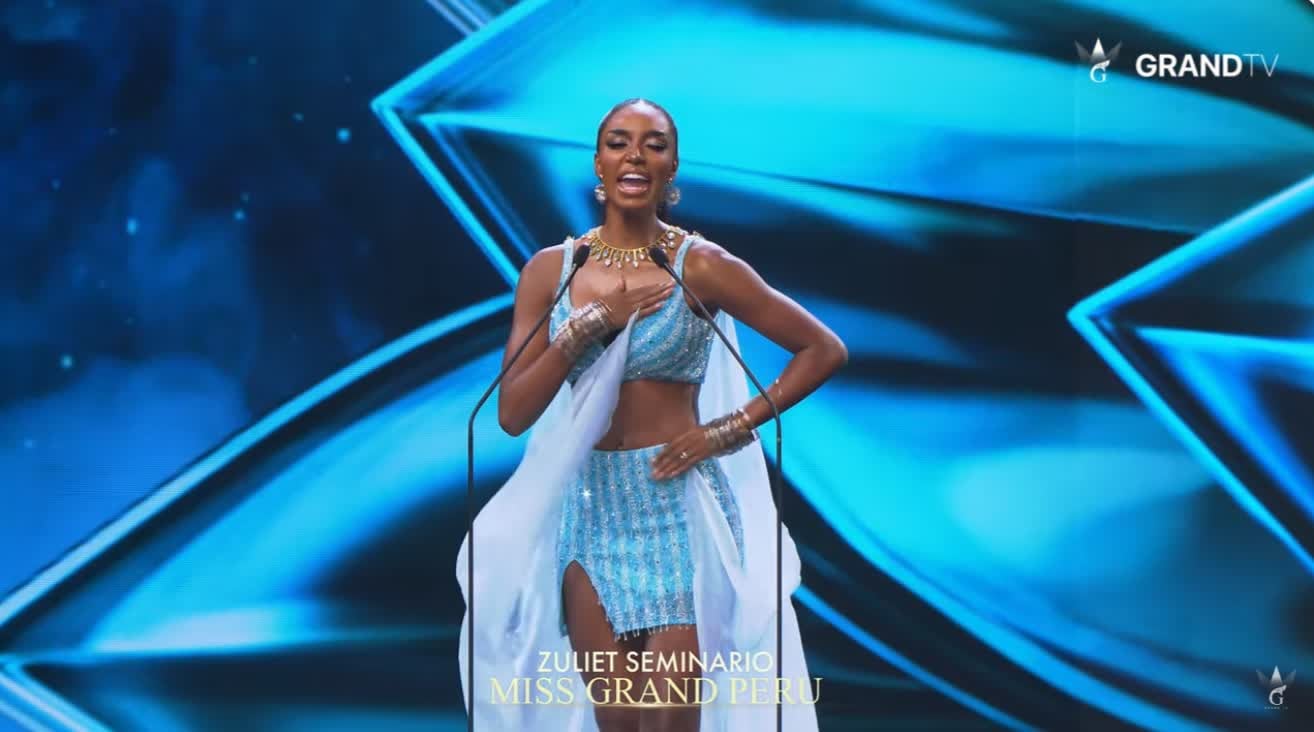 Zuliet Seminario realiza su participación como representante de Perú en el certamen de belleza Miss Grand International. (Miss Grand International 2026)