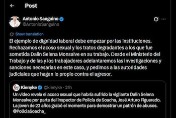 Antonio Sanguino reaccionó a la