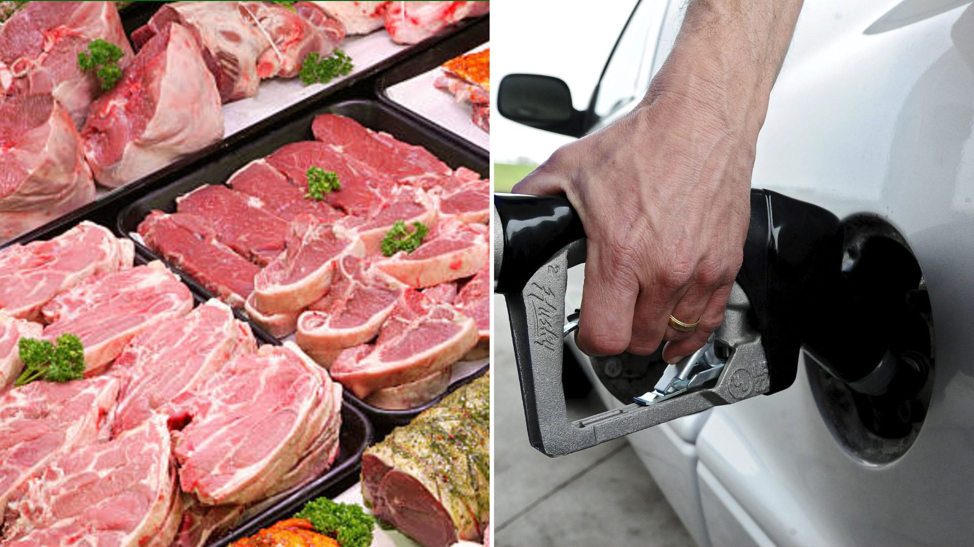 La suba de la carne y los combustibles, dos de los principales componentes que incidieron en la aceleración inflacionaria de los últimos meses