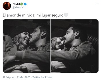 Christian Nodal se mostró, otra