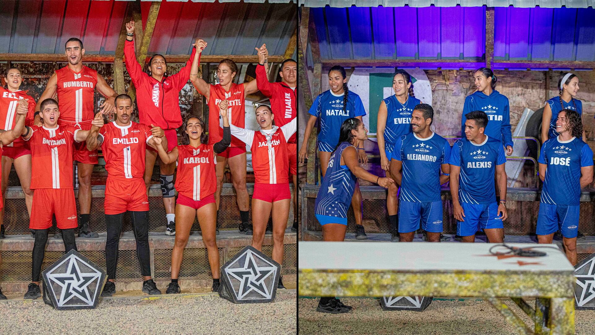 Los equipos azul y rojo de Exatlón México protagonizaron una semana 19 marcada por la Batalla Colosal y la lucha por la Medalla Varonil. CRÉDITO: FB