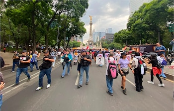 Marcha por estudiantes desaparecidos de Ayotzinapa (X/SCPPyBG)