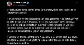 Carlos Fernando Galán expresó su