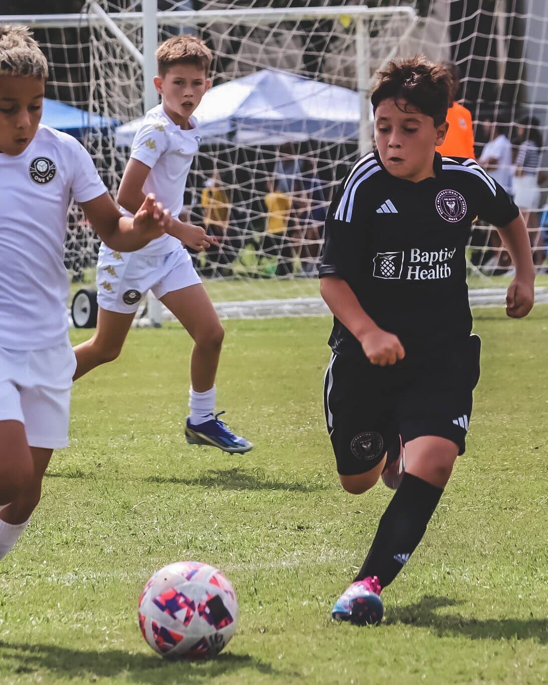 Mateo Messi con el Inter Miami en un torneo de fútbol infantil