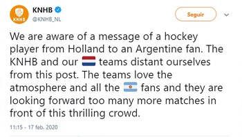 La federación holandesa de hockey