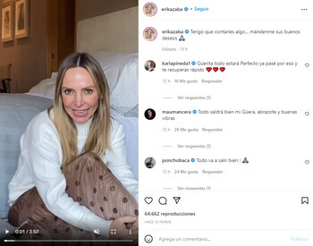 Érika Zaba compartió que será