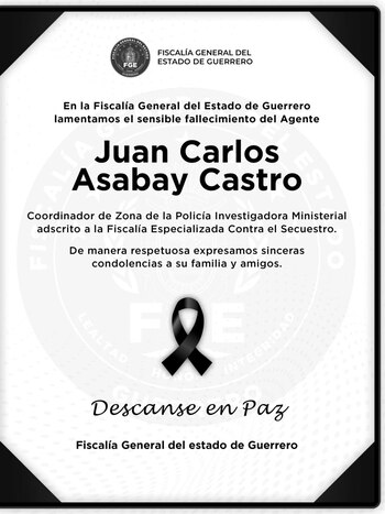 Agente de la Fiscalía de Guerrero asesinado en Acapulco