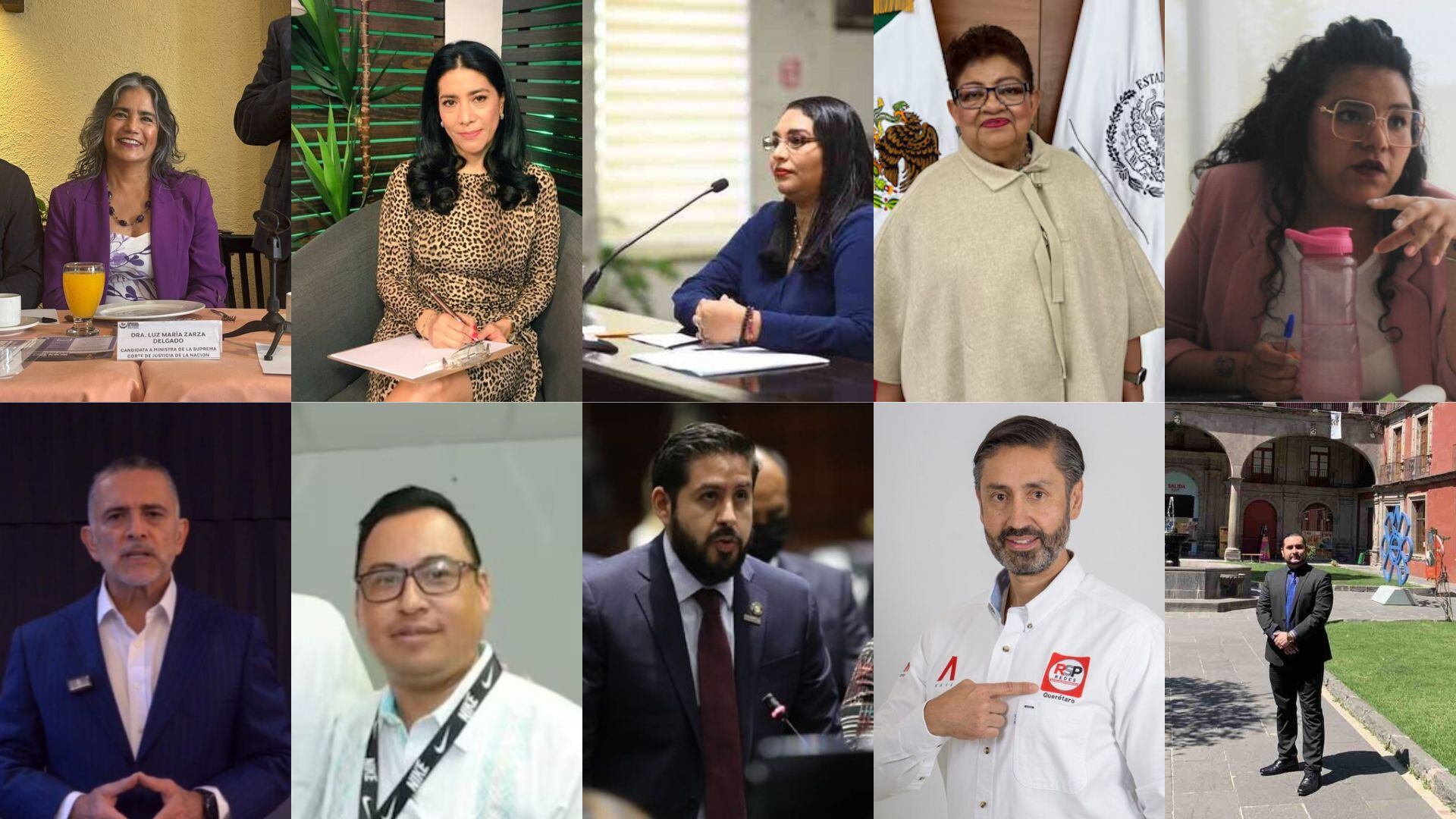 Los 10 aspirantes a la FGR. (Redes sociales)